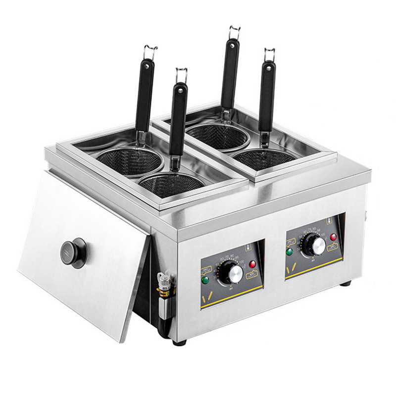 Induction Cooker Commercial - เตาปรุงบะหมี่แบบสองหัวสี่หัวสำหรับการใช้งานเชิงพาณิชย์ เครื่องปรุงบะหมี่ไฟฟ้าแบบ 4 รู เครื่องทำบะหมี่อเนกประสงค์
