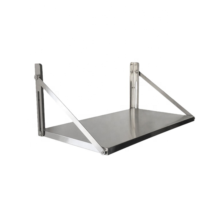 Wall Shelf Commercial Kitchen - โรงงานจีนห้องครัวเชิงพาณิชย์ติดผนัง Heavy Duty สแตนเลส Pantry ชั้นวางอุปกรณ์ครัว