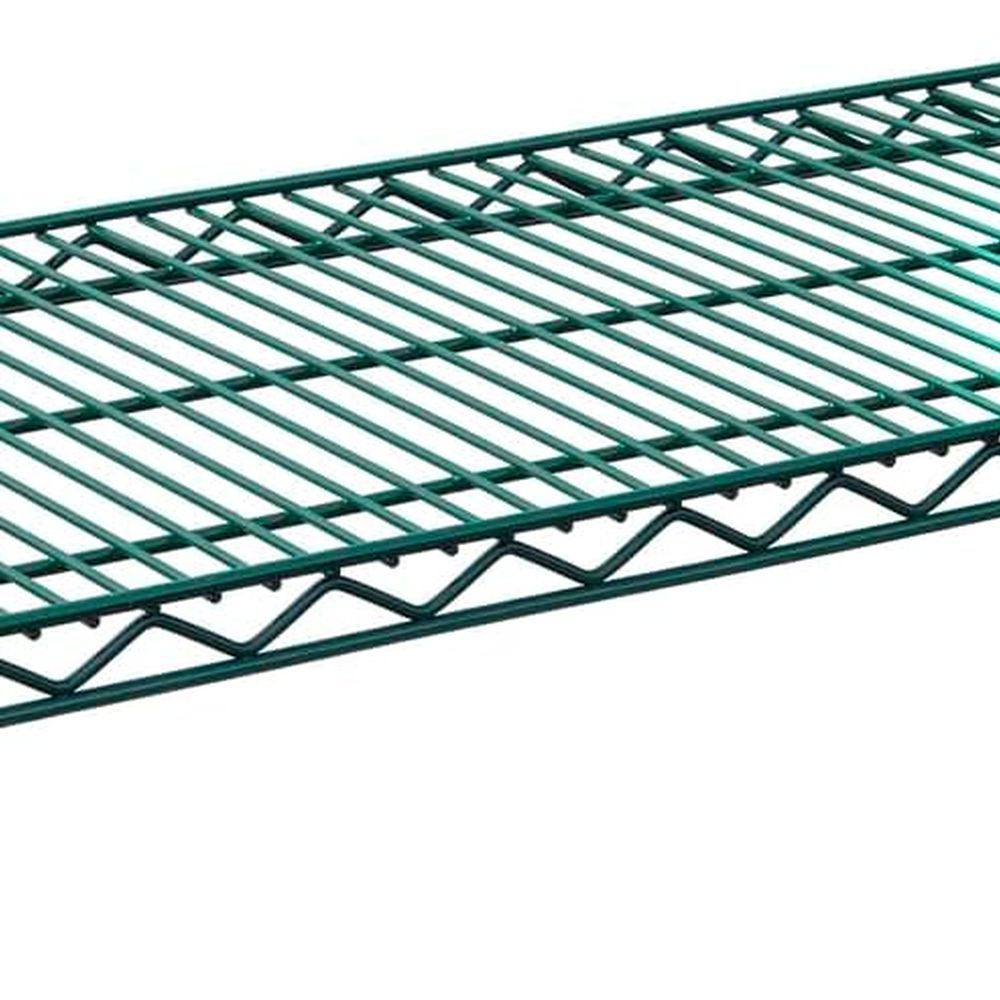 Wall Shelf Commercial Kitchen - ชั้นวางของติดผนังแบบลวดสีเขียวอีพ็อกซี่พรีเมียม ได้รับการรับรองมาตรฐาน NSF | ชั้นวางของติดผนังแบบแข็งแรงทนทานสำหรับใช้ในครัว งานอเนกประสงค์