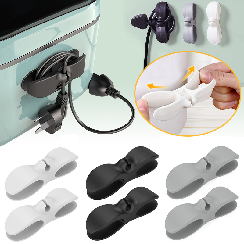 Commercial Kitchen Utensils - 3-6pcs สายไฟ Winder สําหรับเครื่องใช้ในครัวสายไฟ Wrapper การจัดการสายเคเบิลผู้ถือคลิปสําหรับ
