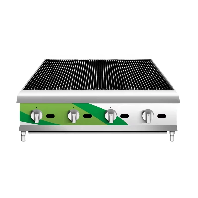 Commercial Kitchen Grill - เตาย่างบาร์บีคิวแก๊ส charbroiler GBL-4 อุปกรณ์ทําอาหารในครัวเชิงพาณิชย์