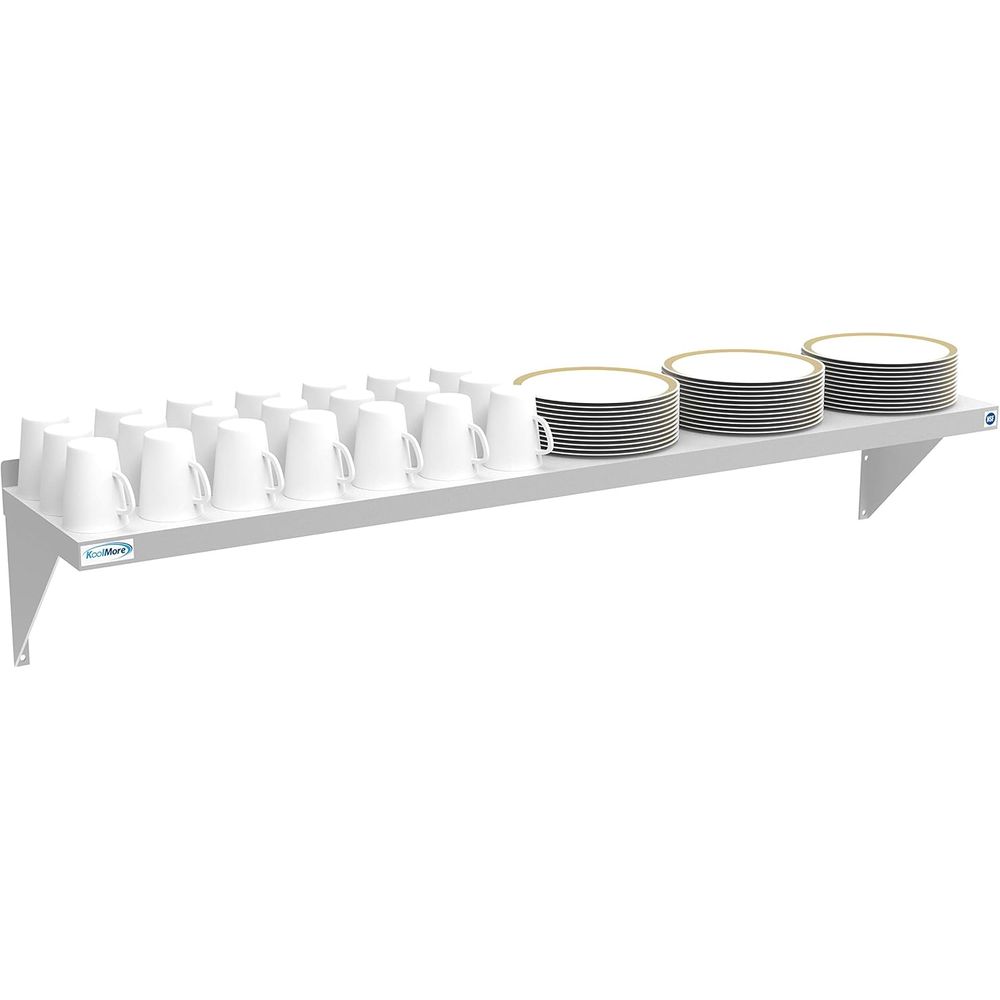 Wall Shelf Commercial Kitchen - ชั้นวางติดผนังสแตนเลสเกรดอุตสาหกรรม 12x60 สำหรับครัวเชิงพาณิชย์และการใช้งานในอุตสาหกรรม