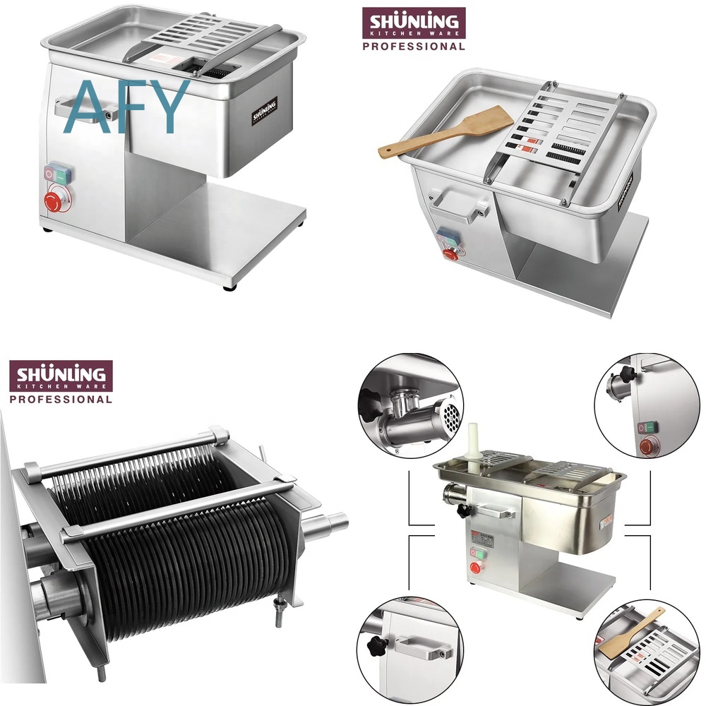 Commercial Kitchen Small Space - เครื่องหั่นเนื้อสดสแตนเลสขนาดกะทัดรัด สำหรับพื้นที่ขนาดเล็ก ใช้ในครัวเรือนหรือเชิงพาณิชย์ เครื่องเตรียมอาหาร เครื่องหั่น