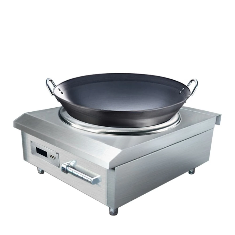 Induction Cooker Commercial - เตาแม่เหล็กไฟฟ้าอุตสาหกรรมเชิงพาณิชย์กำลังสูง 380V 8KW ทำจากสแตนเลสแบบเว้า