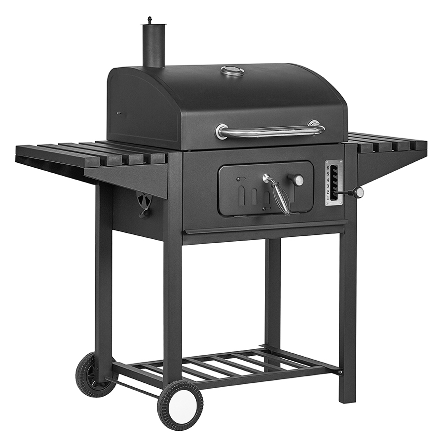 Commercial Kitchen Grill - เตาบาร์บีคิวแบบพกพาสำหรับใช้งานกลางแจ้ง เตาถ่านสำหรับปาร์ตี้ในสวน รถเข็นครัวเหล็ก รถเข็นฟลาเมบ์ 25 กก.