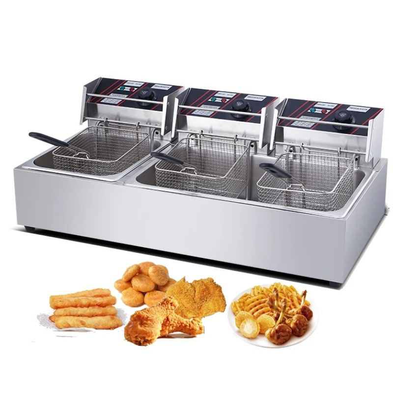 Induction Cooker Commercial - หม้อทอดอัตโนมัติเชิงพาณิชย์ 1 ตัว ทำจากสแตนเลส ใช้ไฟฟ้า/แก๊ส สำหรับร้านอาหาร