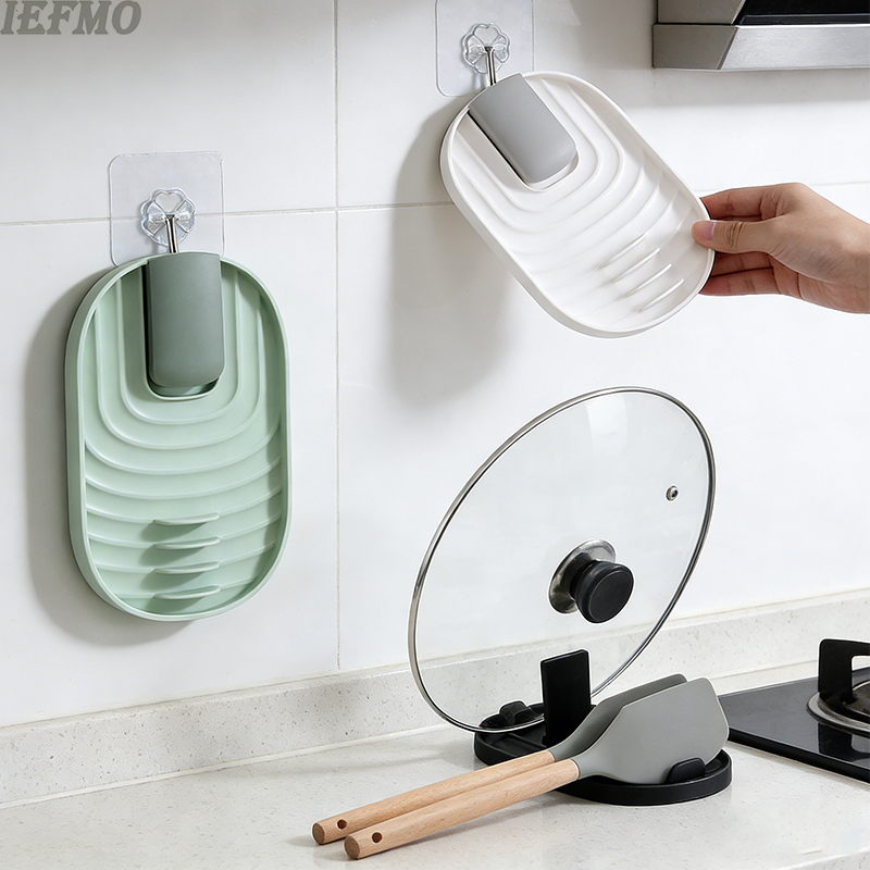 Commercial Kitchen Utensils - ที่วางฝาหม้อแบบพับได้ อุปกรณ์จัดระเบียบครัว ที่เก็บตะหลิว ชั้นวางตากแห้งสำหรับอ่างล้างจาน ประหยัดพื้นที่ อุปกรณ์ครัว