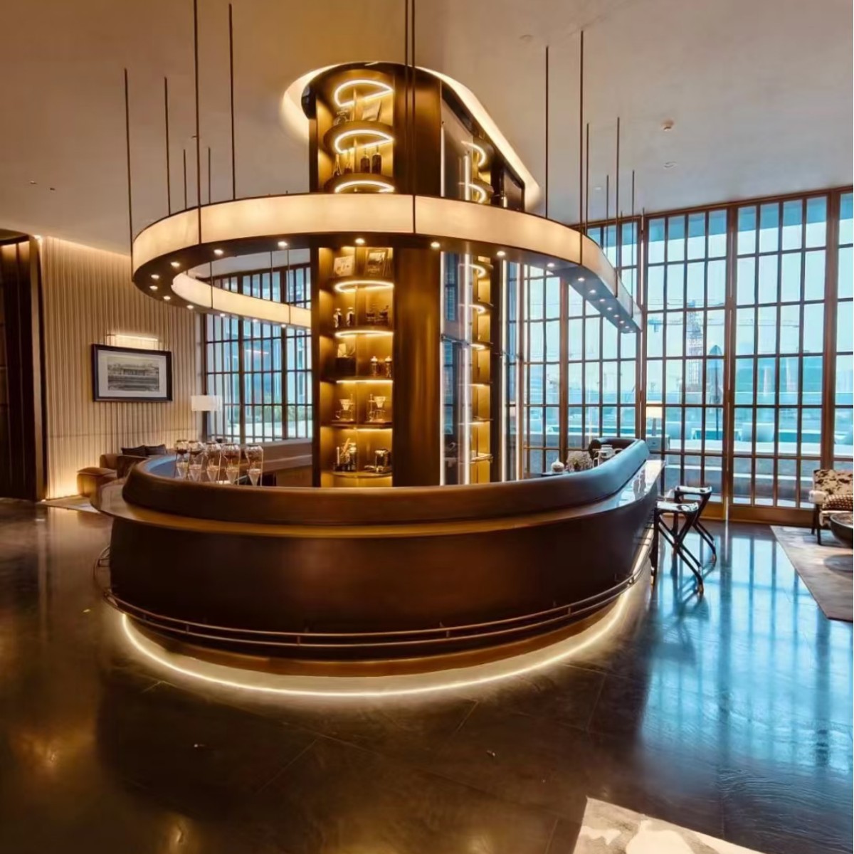 Wall Shelf Commercial Kitchen - ชั้นวางไวน์สแตนเลสแบบแขวนผนัง ตู้เก็บไวน์สำหรับใช้ในเชิงพาณิชย์ ชั้นวางโชว์สินค้าหรูหราสำหรับบาร์ ห้องครัว และโรงผลิตไวน์