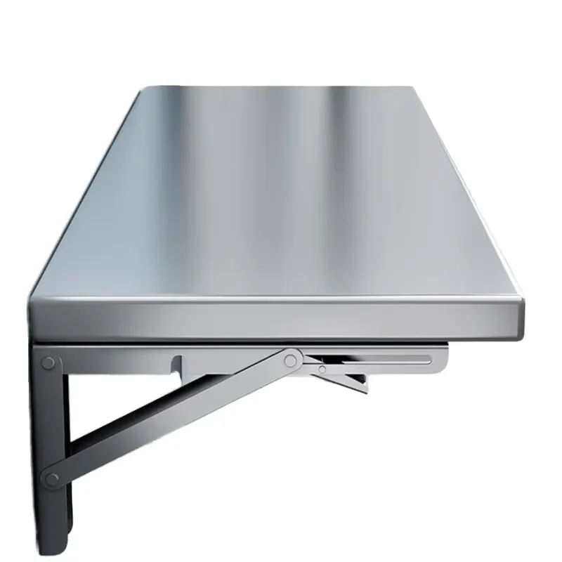Wall Shelf Commercial Kitchen - ชั้นวางของพับได้ทำจากสแตนเลสสตีลสำหรับงานหนัก เหมาะสำหรับครัวเชิงพาณิชย์และรถขายอาหาร ติดตั้งบนผนัง ช่วยประหยัดพื้นที่