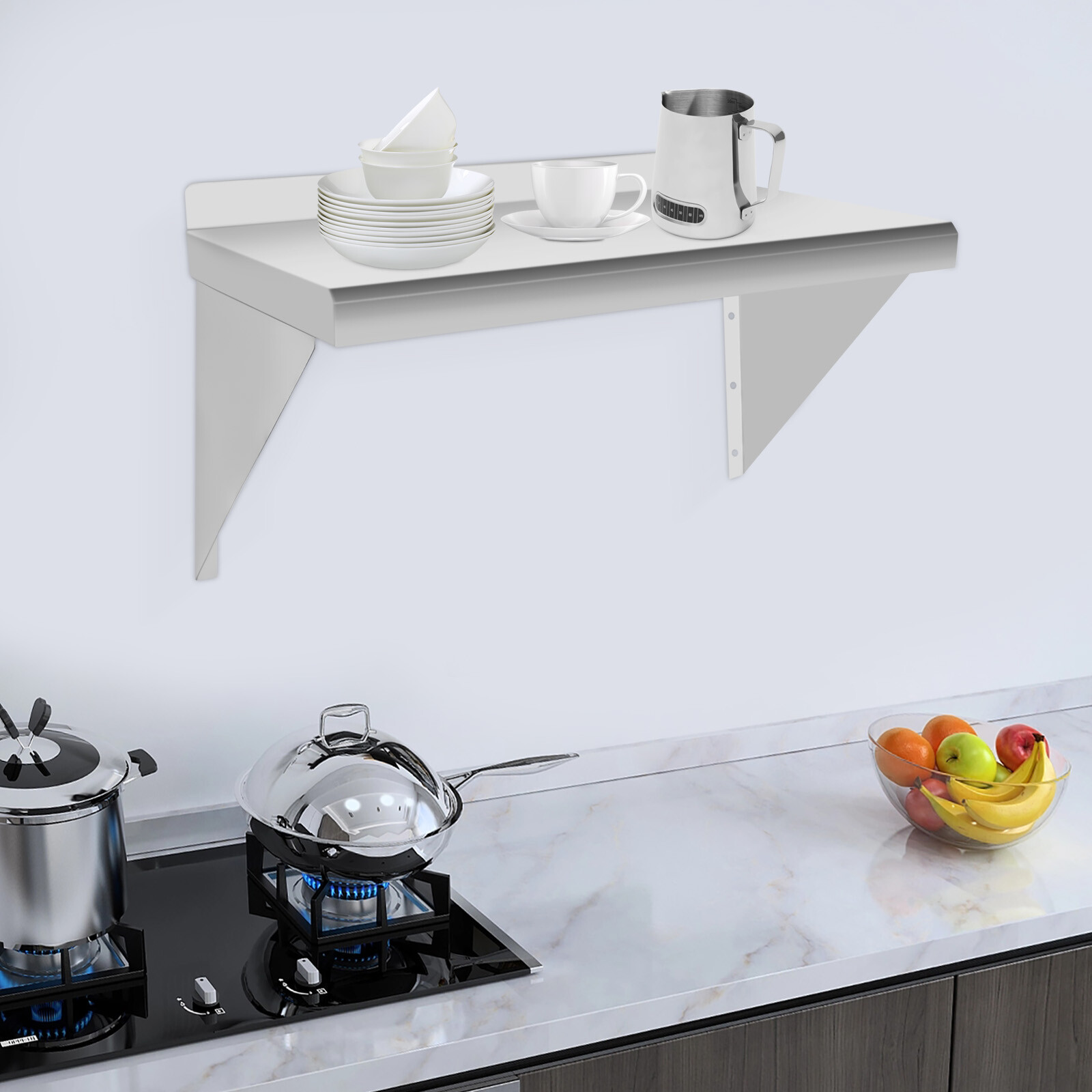 ชั้นวางของในครัวเชิงพาณิชย์ขนา - Wall Shelf Commercial Kitchen บทวิจารณ์และราคา