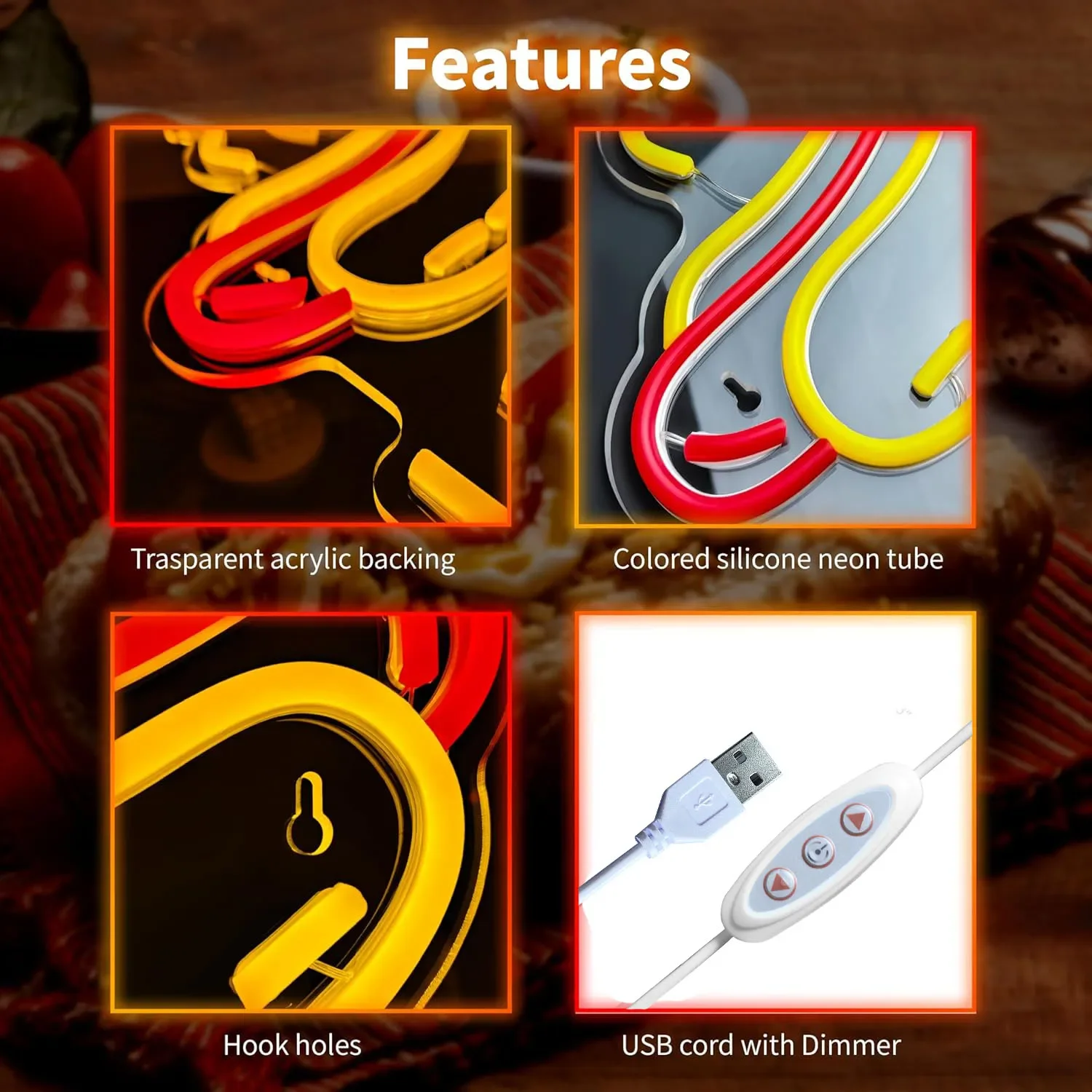 ป้ายไฟ LED รูปฮอทดอกสำหรับตกแต - Commercial Kitchen Windows บทวิจารณ์และราคา
