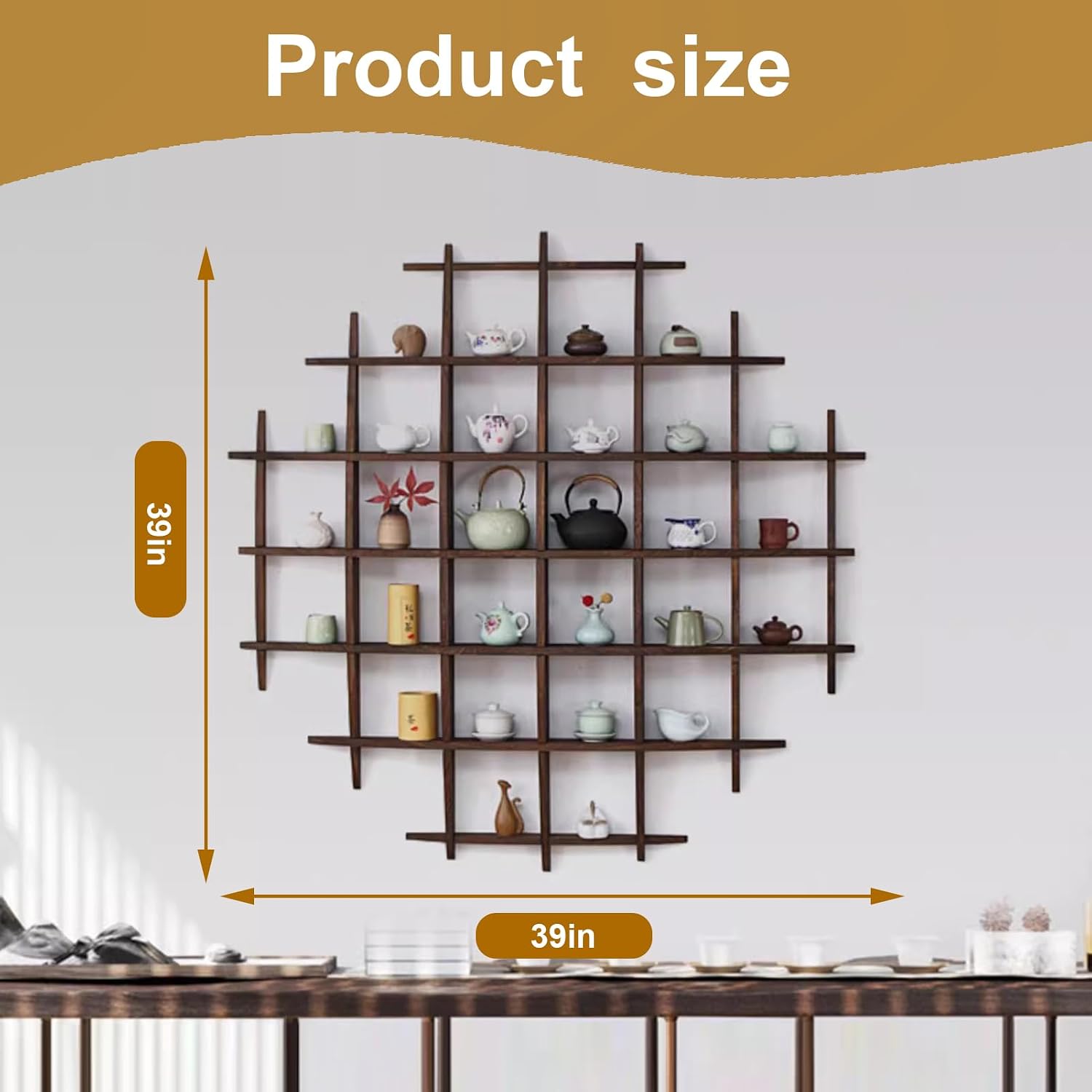 ที่วางถ้วยชาจีนไม้เนื้อแข็งติด - Wall Shelf Commercial Kitchen บทวิจารณ์และราคา