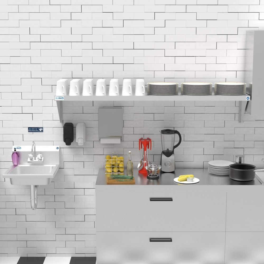 ชั้นวางติดผนังสแตนเลสเกรดอุตสา - Wall Shelf Commercial Kitchen บทวิจารณ์และราคา