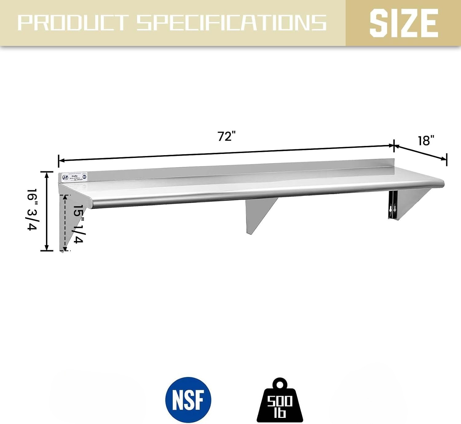 ชั้นวางของติดผนังแบบลอยตัว ทำจ - Wall Shelf Commercial Kitchen บทวิจารณ์และราคา