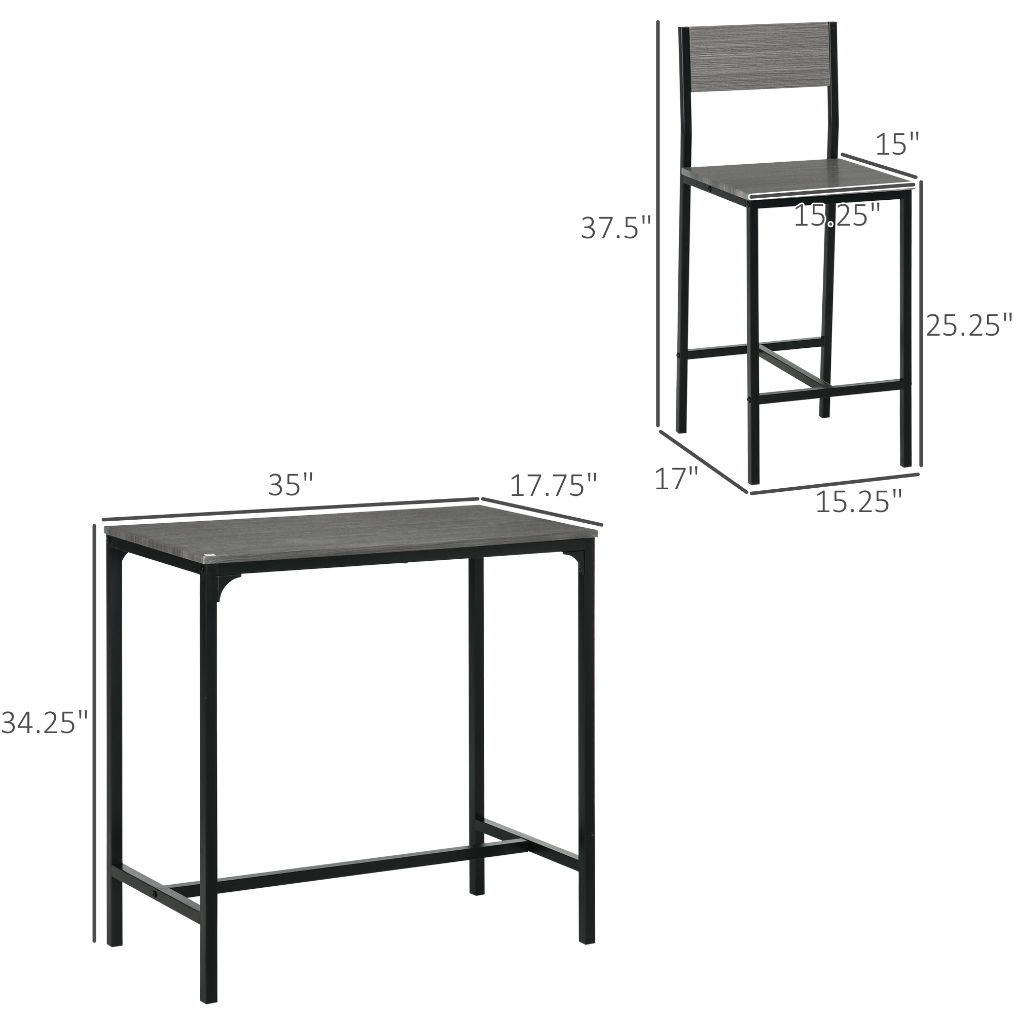 ชุดโต๊ะและเก้าอี้บาร์ 3 ชิ้น,  - Commercial Kitchen Small Space บทวิจารณ์และราคา