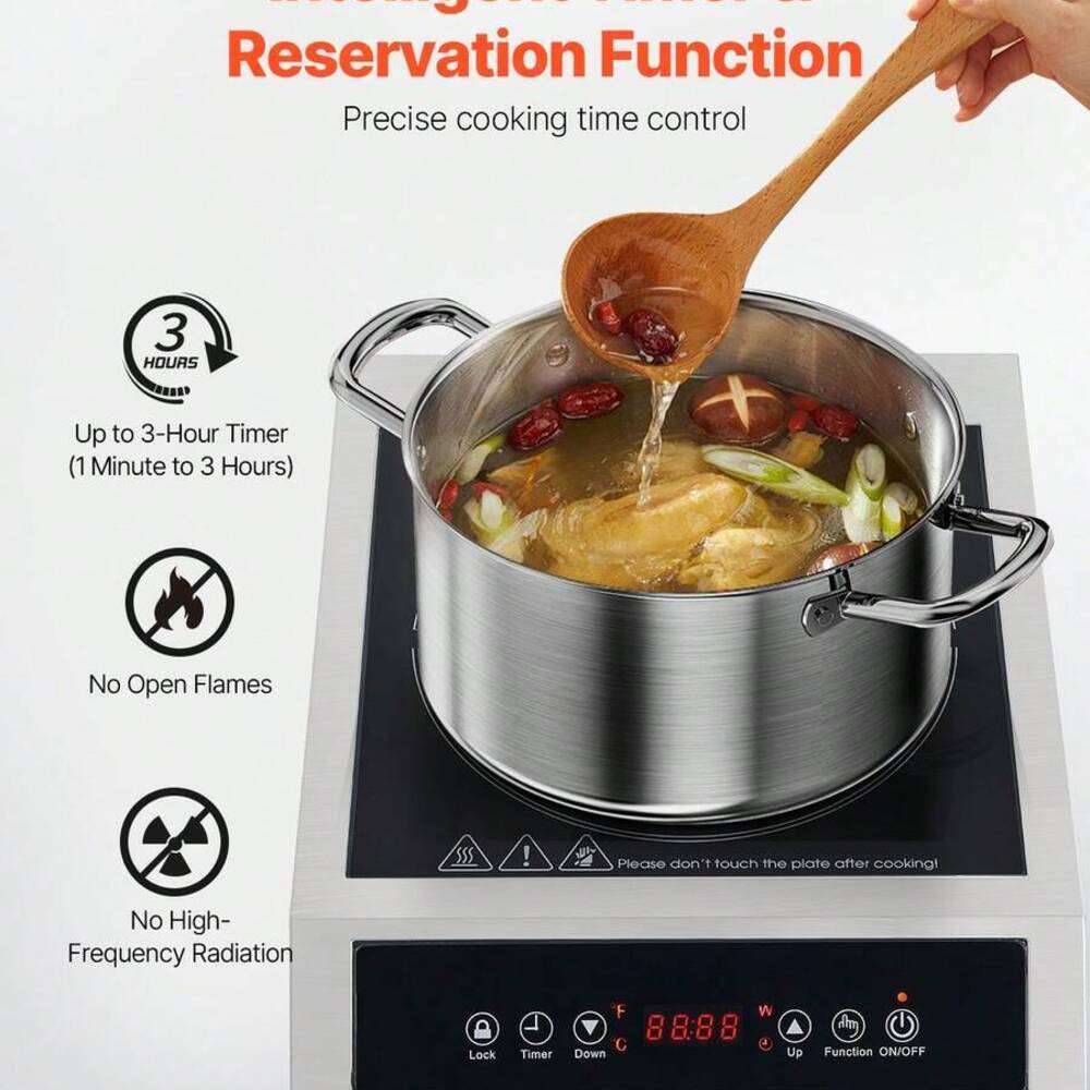 เตาไฟฟ้าแบบพกพา, กำลังไฟ 1800  - Induction Cooker Commercial บทวิจารณ์และราคา