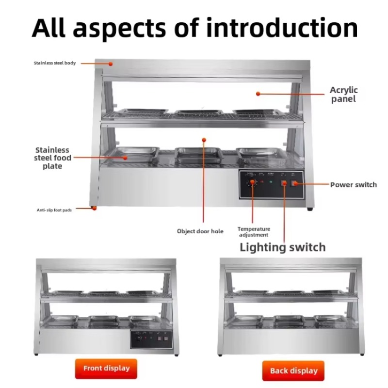 ตู้โชว์อาหารสแตนเลสหุ้มฉนวนสำห - Commercial Kitchen Parts & Service บทวิจารณ์และราคา