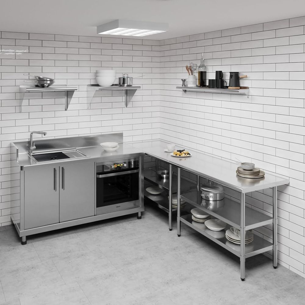 ชั้นวางของติดผนังสแตนเลส 48 ชิ - Wall Shelf Commercial Kitchen บทวิจารณ์และราคา